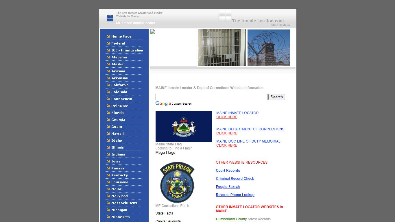 Maine Inmate Locator & Maine DOC